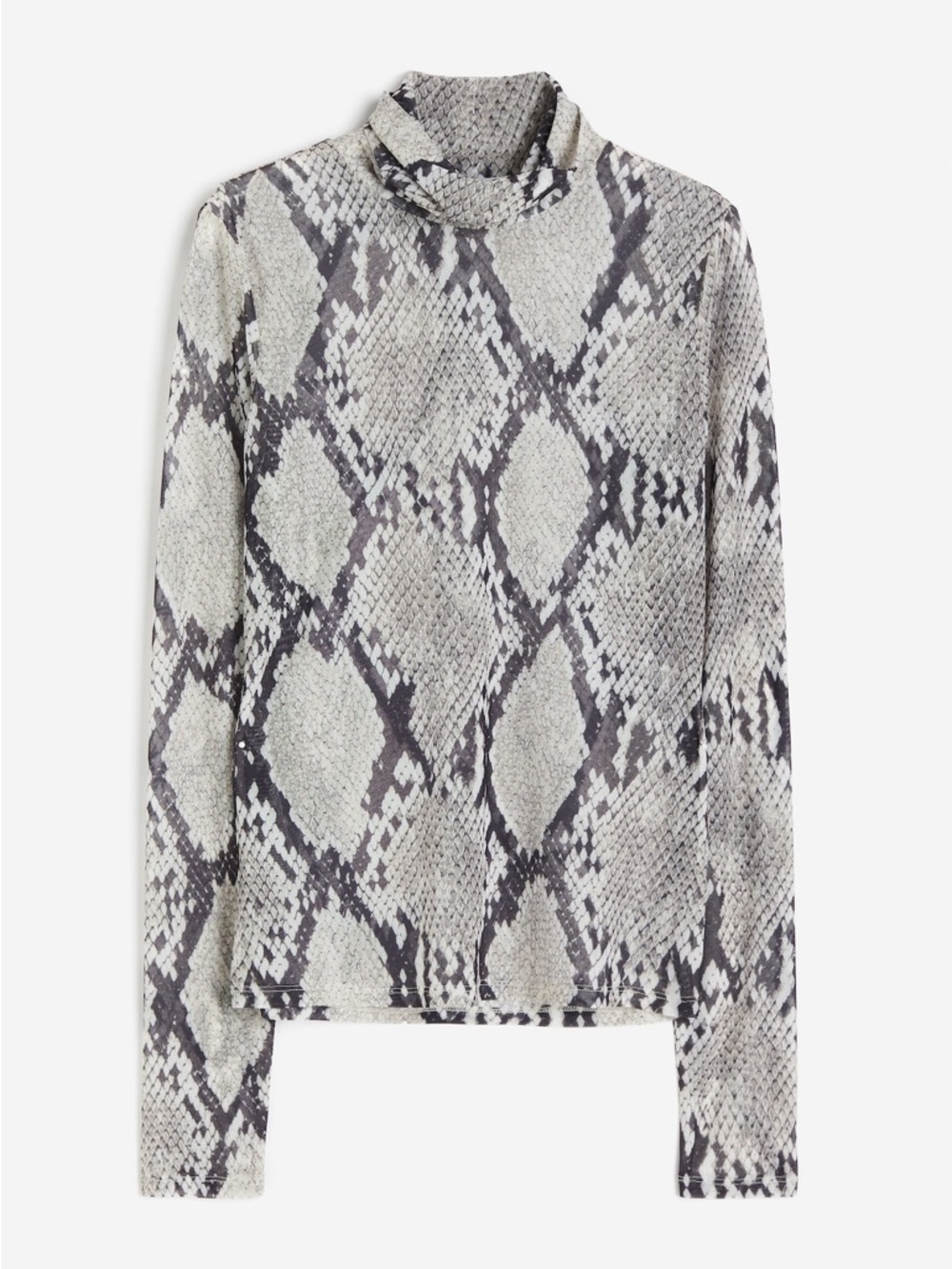 H&M TURTLENECK TOP- SNAKE SKIN